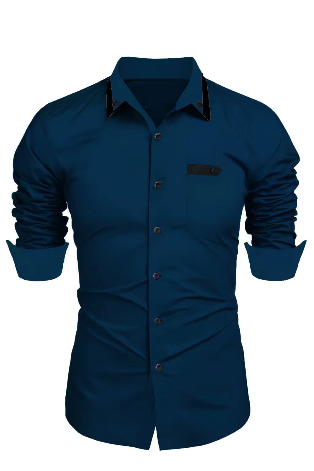 Business men's trendy long sleeve shirt 37 01