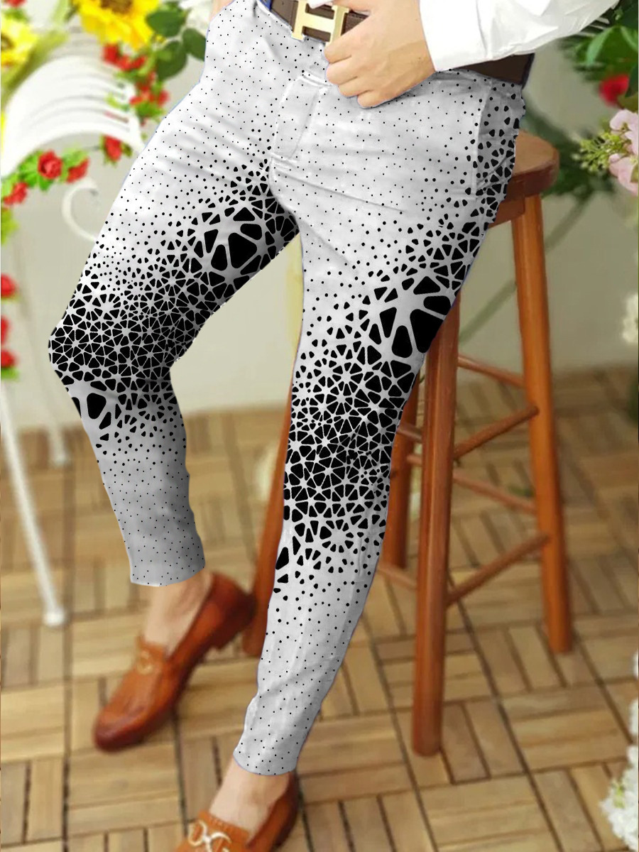 Hot Men's Clothing Fashion Printed Trousers 19 01