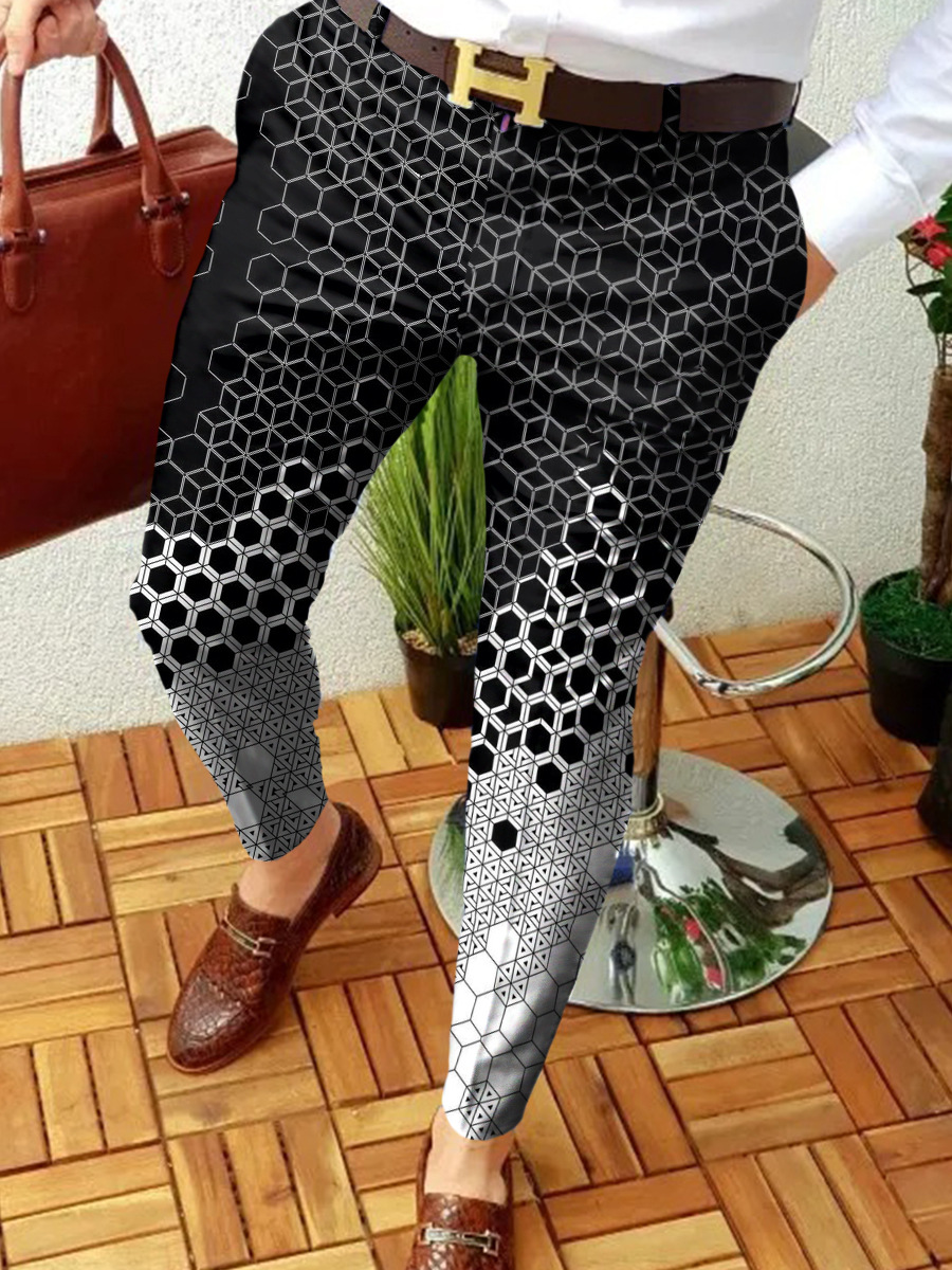 Hot Men's Clothing Fashion Printed Trousers 19
