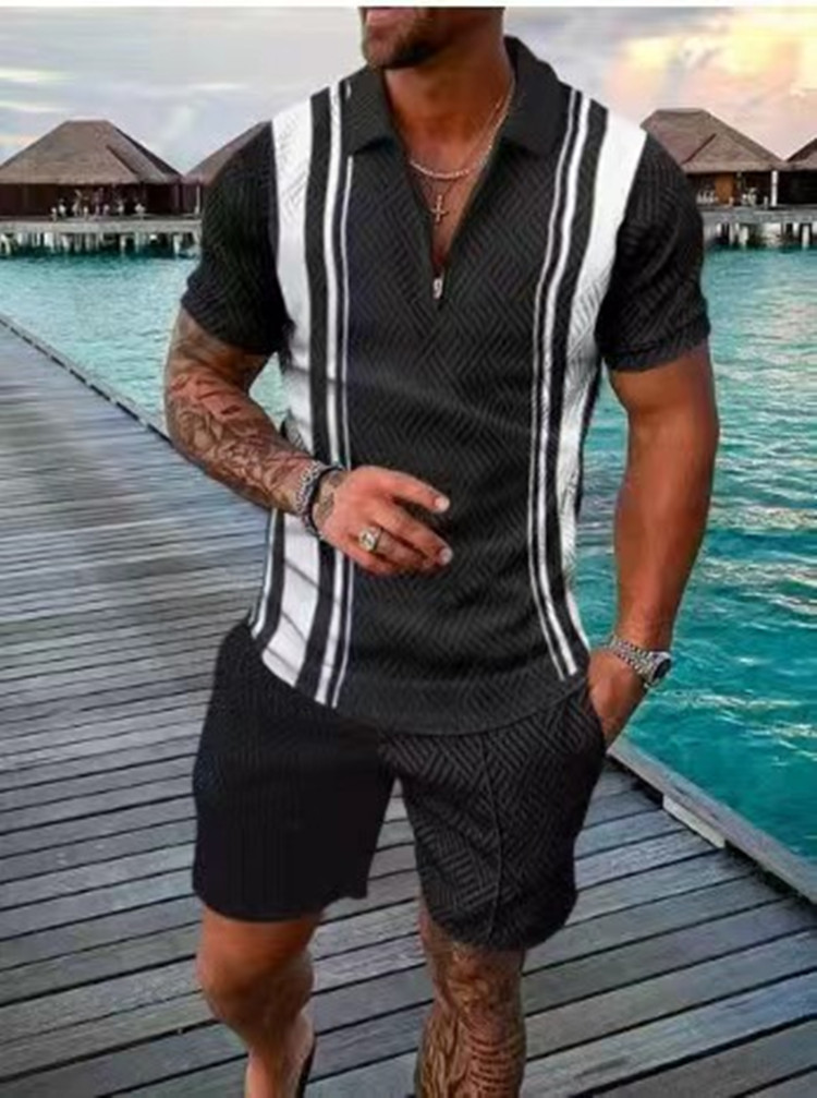 Men's new casual lapel shirt short sleeve suit 11 01