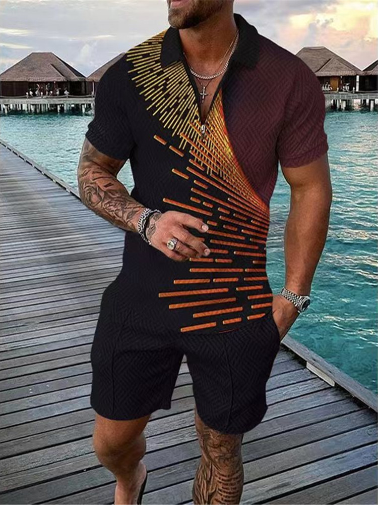 Men's new casual lapel shirt short sleeve suit 11 02