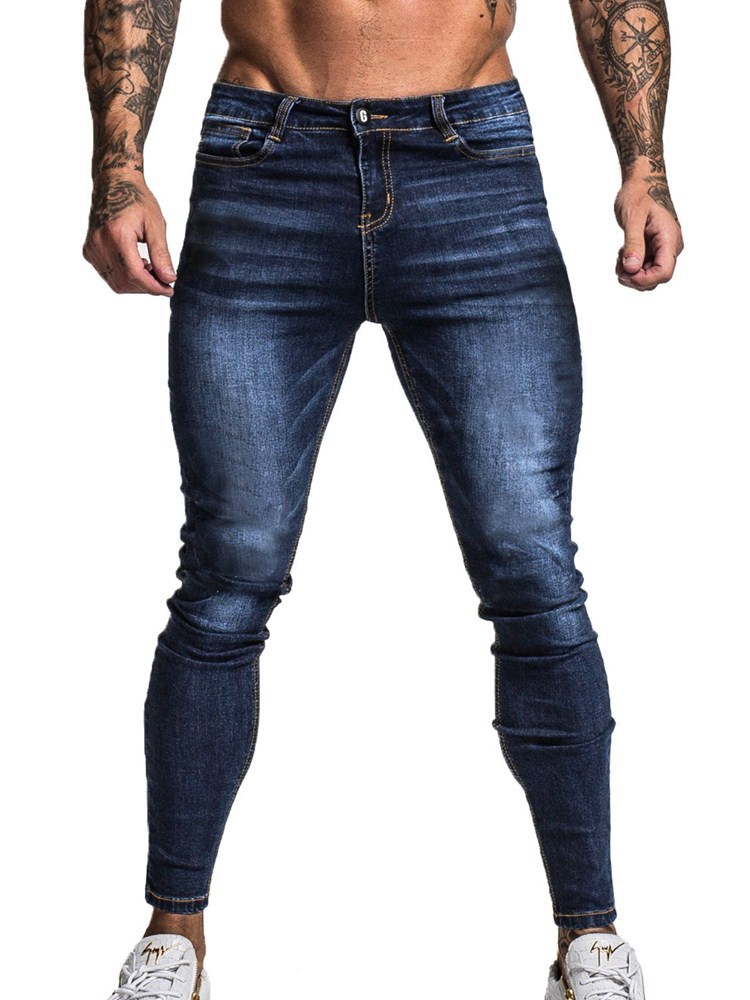Men's slim fit vintage casual jeans 16 01