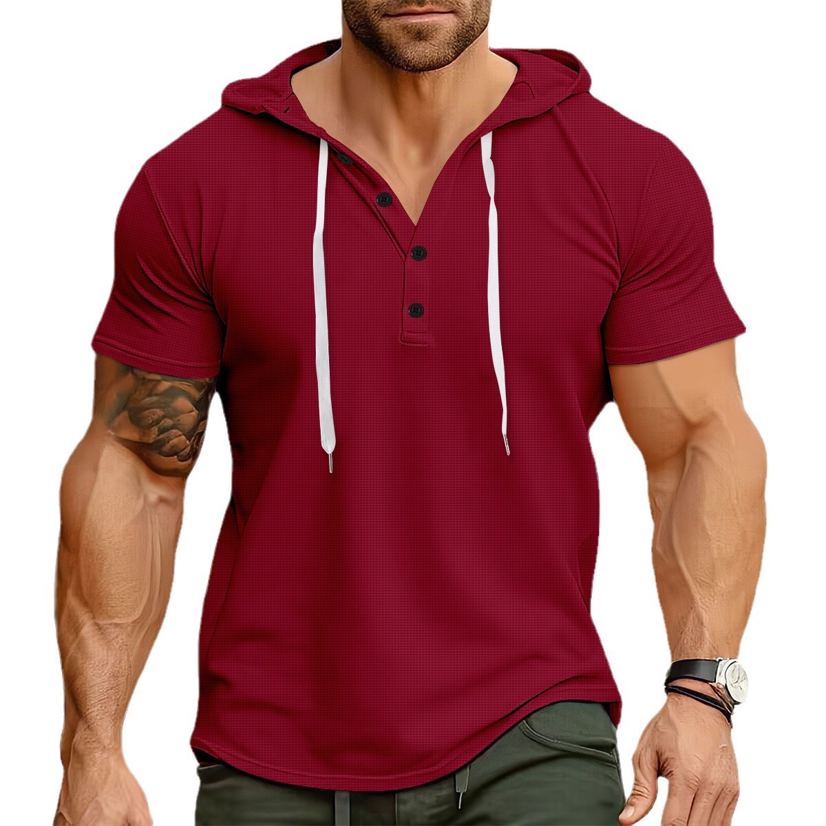 Men's Waffle Beach Slim Short Sleeve 54 01