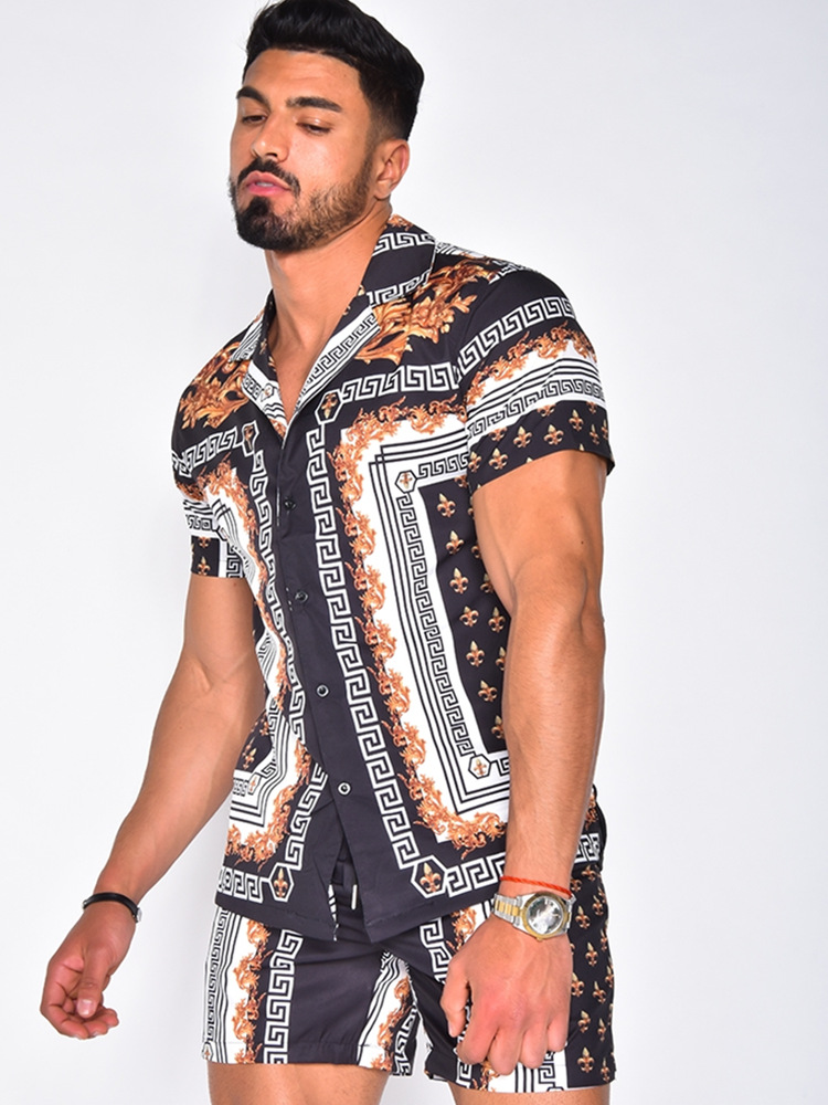 Printed shirt quick-drying suit 2 02